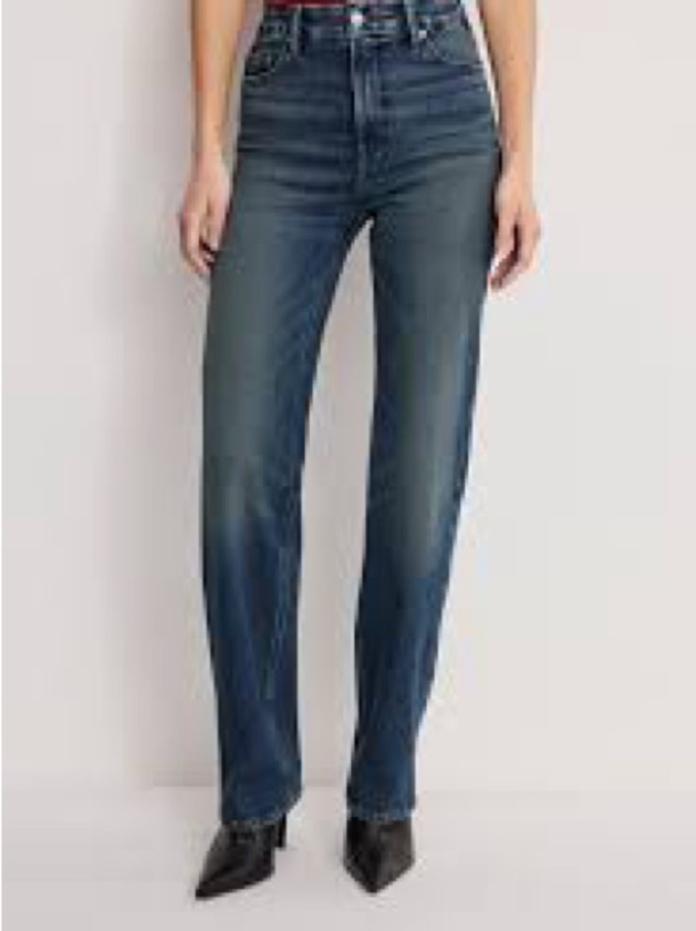 Good American NWT 10/30 Good True Straight Jeans Super high-rise 32" inseam